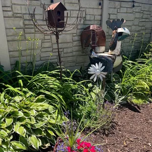 More landscaping. Lots of outdoor tables and umbrellas