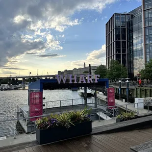 a view of a dock with a boat in the water