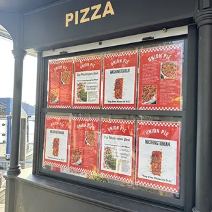 outside, pizza