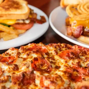 pizza and fries