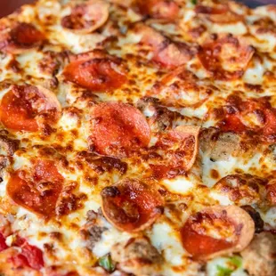 a pepperoni pizza