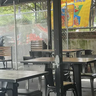 Outdoor patio. For your eating enjoyment.