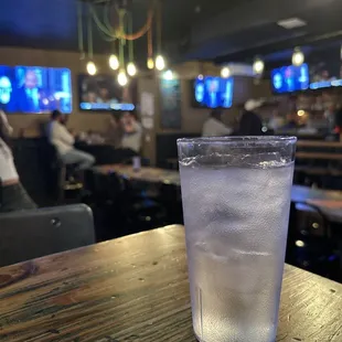 Sticky table and water