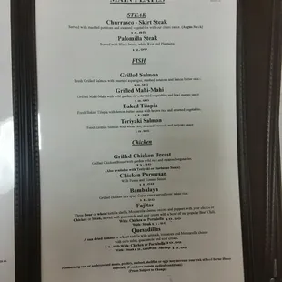 Lunch menu page 2