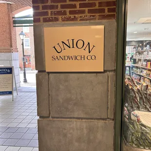 Sign outside the entrance