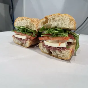 Fresh baguette sandwich