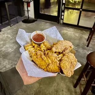 Chicken tenders platter.