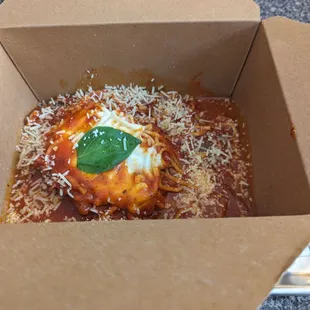 Had the pleasure of eating the chef&apos;s special baked spaghetti today. Made to order, super tasty.