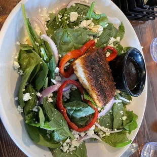 Asian salmon salad on spring menu