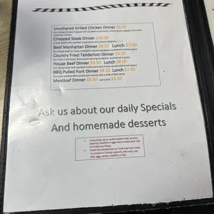 Menu.