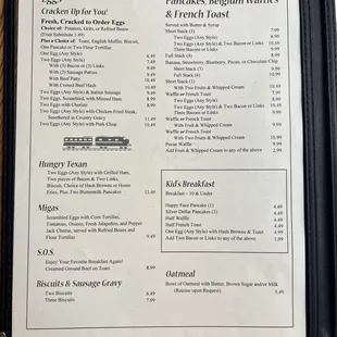 May 2024 menu