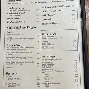 May 2024 menu