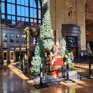 Another view of the tree celebrating Disney 100.
