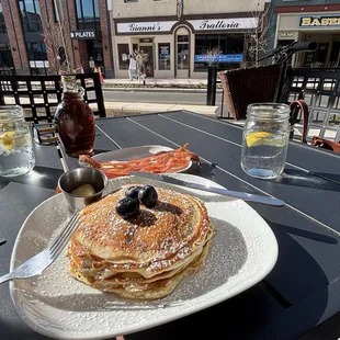Their famous blueberry pancakes!