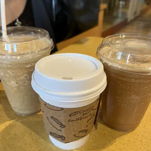 three cups of coffee