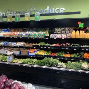 the produce section of a grocery store