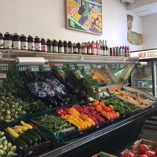 a display of fresh produce