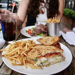 a sandwich and french fries