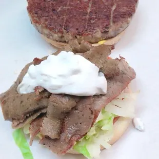 Gyro steak burger