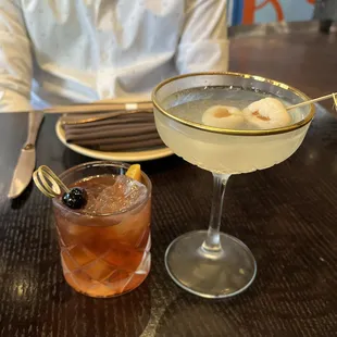 Union Old Fashioned &amp; Lychee Martini