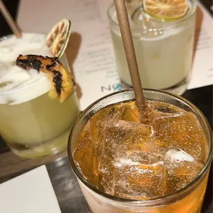 Apple Cider Smash mocktail (and I think The Matador and Lavender Sour mocktails, but I don&apos;t actually remember what they got!)