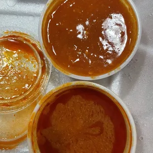 Sauce on side - habanero and hot