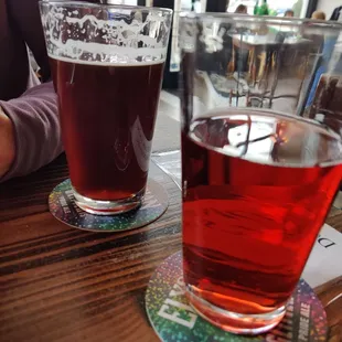 Dirt Track Brown ale and Tieton Cherry Cider