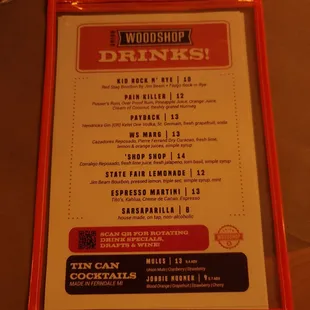 Drink Menu