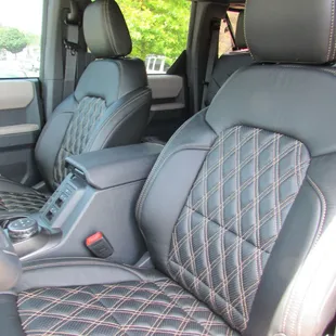 Custom Katzkin leather with double diamond inserts