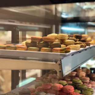 The many different macarons available, they vary depending on the day you visit