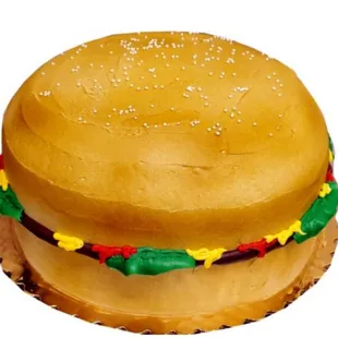 a hamburger cake