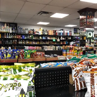 a variety of products on display