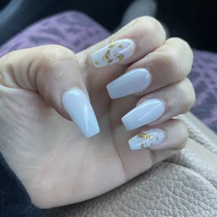 Full set coffin shape with gold foil