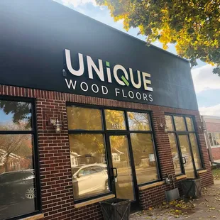 the front of the building