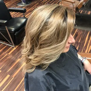 Final result. After color extraction full highlights w 20 volume+bleach. Client was level 7 mahogany red. One session