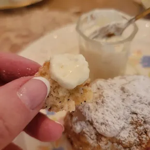 a dab of devonshire cream w/each bite