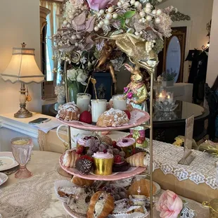 a three tiered cake stand