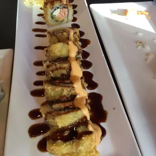 B. Salmon, Cream Cheese and Avocado Tempura Roll