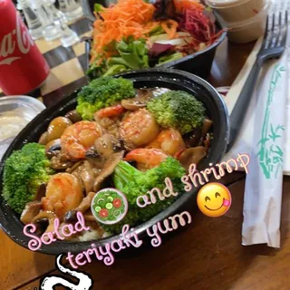 Shrimp Teriyaki Rice Bowl Lunch