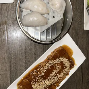 Steamed Taro Dumplings, Mashed Tofu on the Nori