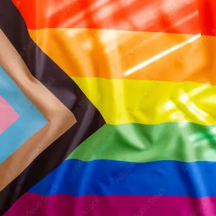 Progressive Pride Flag inside the sanctuary- https://www.rd.com/list/lgbtq-flags/