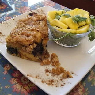 Blueberry cobbler and Mango Salad (Gluten Free)