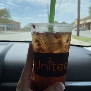 Just peachy with boba instead of lychee jelly