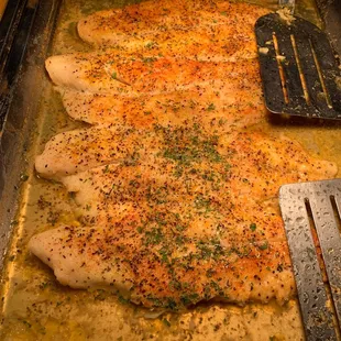 Lemon pepper flounder