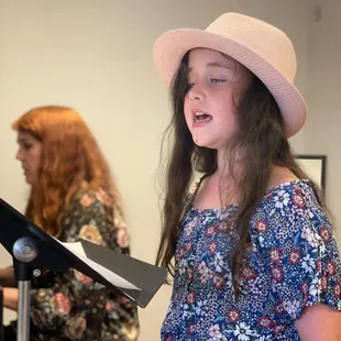 Emily is rocking her voice lessons with Ms. Katie!