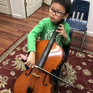 The cello has a beautiful warm sound and is so enjoyable to play :)