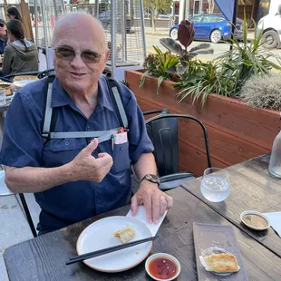 outside, sushi and sashimi