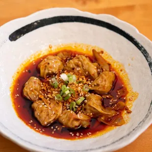 Spicy Sichuan Wonton in Red Oil