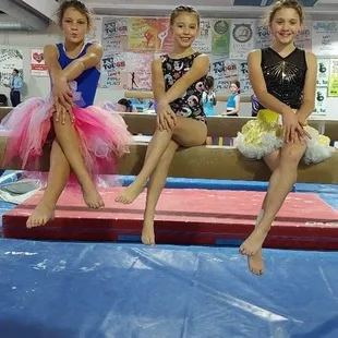 My daughter and her friends in the gym