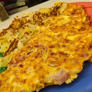 Ham and cheese omelette